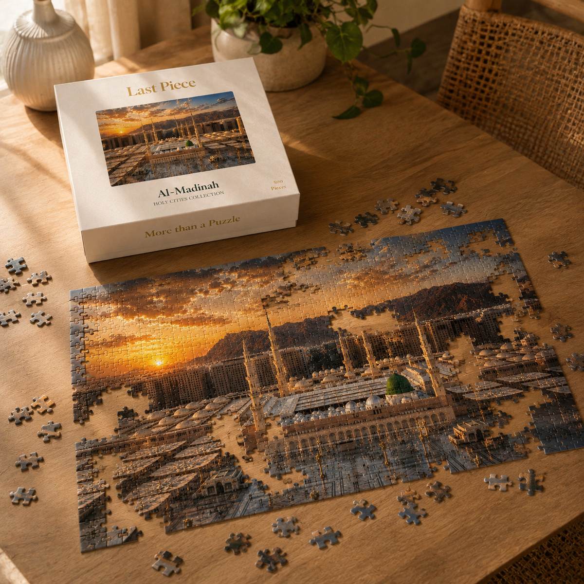 Al-Madinah 500-piece puzzle featuring the Prophet’s Mosque and Green Dome